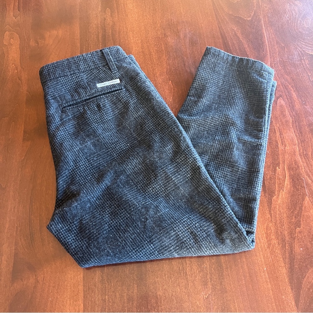 Banks Journal Houndstooth Check Pants in Dirty Black